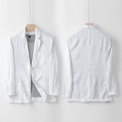 Men's Linen Suit Jacket Casual Small Suit Loose Casual Clothes