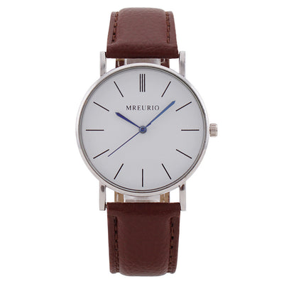 Fashion Large Dial Watch Men's Stitching Belt