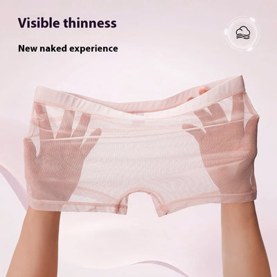 Daily Disposable See-through Nude Feel Lightweight Breathable Elastic Low Waist Boxer Briefs