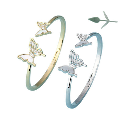 Natural Shell Asymmetric Butterfly Bracelet Sweet And Cool Temperament