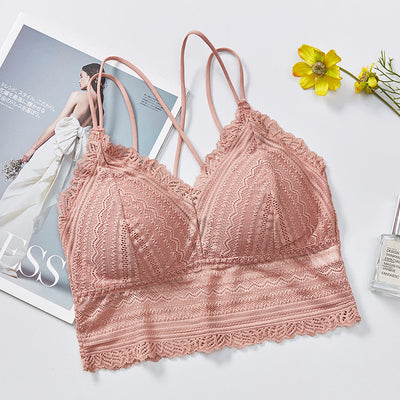 Japanese Seamless Lace Sexy Gathered Beautiful Back Underwear