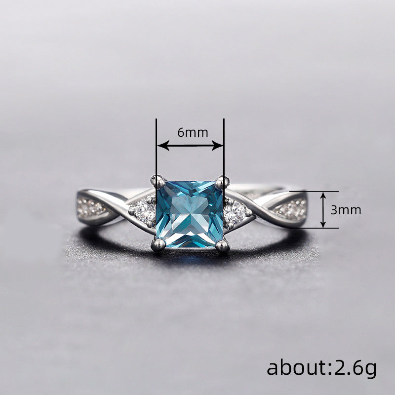 Micro Inlaid Zircon Elegant Ring