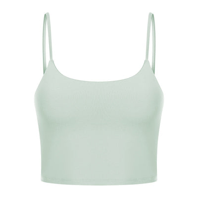 Yoga Jacket Women's Sports Underwear With Chest Pad Thin Belt Beauty Back