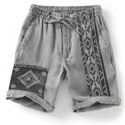 Men's Lace Up Loose Digital Printing Casual Shorts