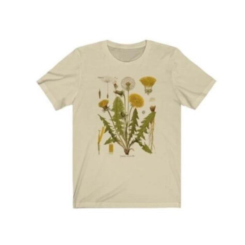 Dandelion Botanical Graphic Tshirt Hiking Shirt