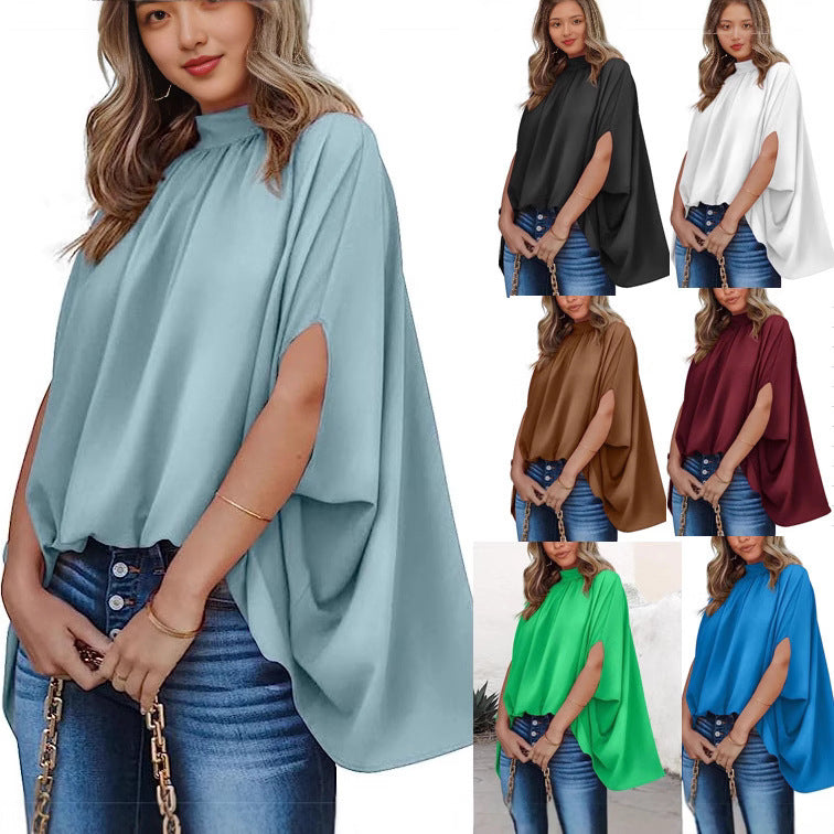 Oversized Top Batwing Sleeve Tarpaulin For Women