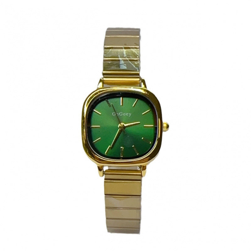Women's Quartz Watch With Steel Strap Folding Buckle
