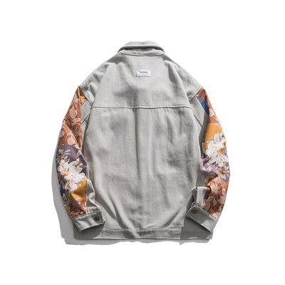 Spring Japanese Casual Color Matching Lapel Jacket Men's Retro Jacket Jacket Men